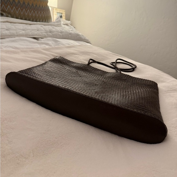 Quince Italian Leather Handwoven Tote - Picture 6 of 7